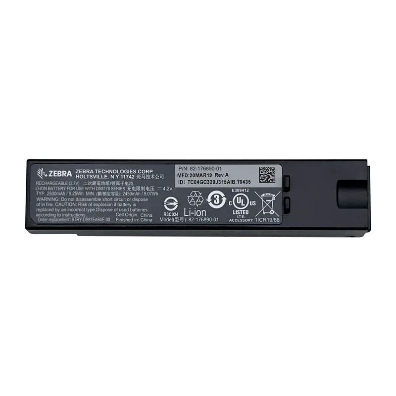 DMEYMIN 2500mAh แบตเตอรี่ทดแทนสําหรับ Zebra DS8100 DS8178 DS8170 Series Barcode Scanner แบตเตอรี่ Li