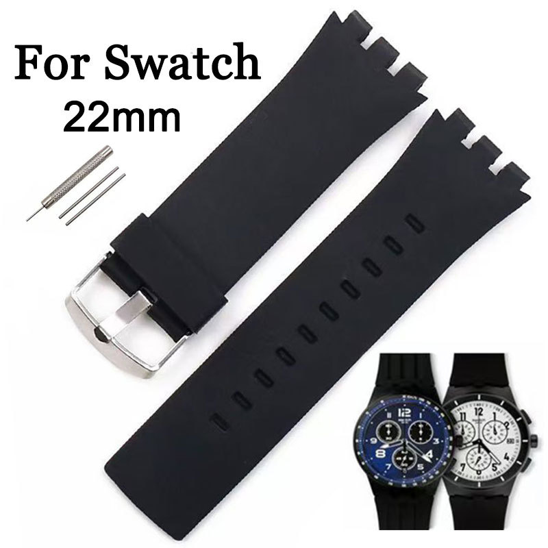 22 มม.ซิลิโคนสีสันสดใสสําหรับ Swatch Touch Surb100 Surb101 Surw100 Surw102 YIS415 414 402 ยางนาฬิกากันน้ํานักเรียนผู้หญิงผู้ชายสายรัดข้อมือสายนาฬิกา