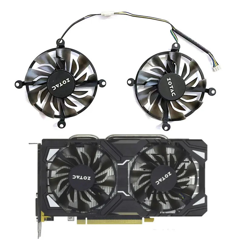 * ใหม่ 85 มม.4PIN GTX 950 960 GPU พัดลมเหมาะสําหรับ ZOTAC GTX 1060 GTX 960/950 CMP106-100 กราฟิกการ์