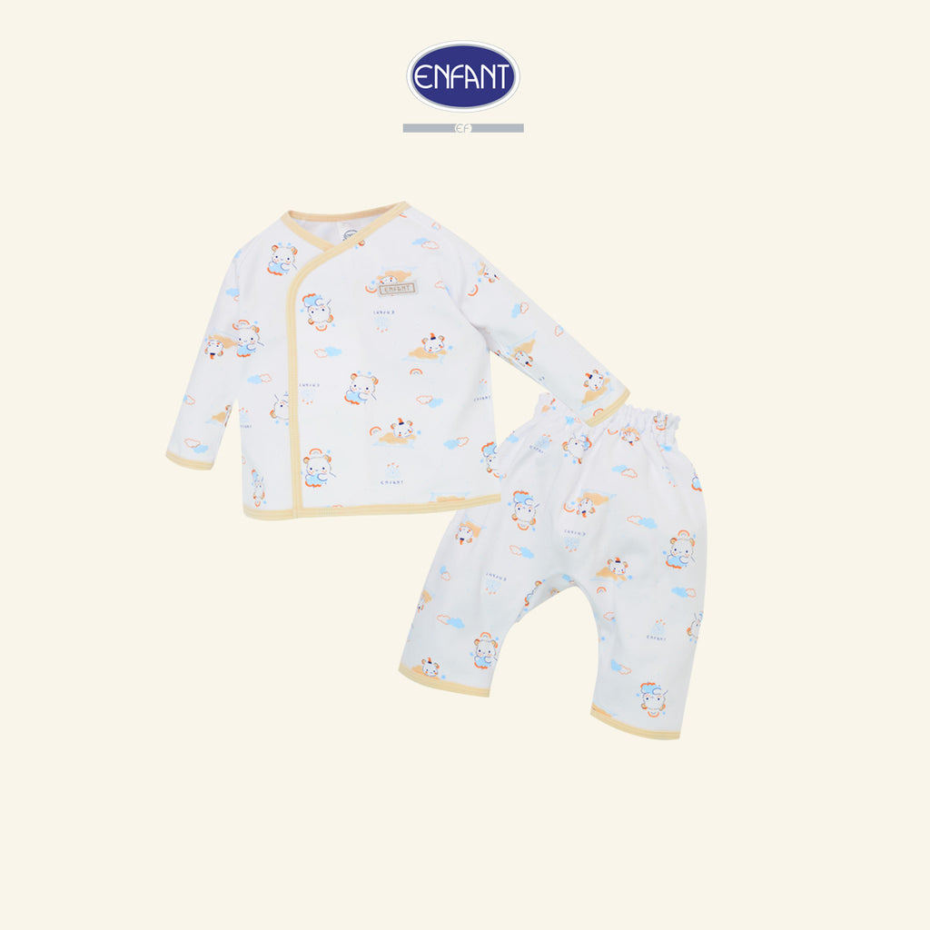 ENFANT BASIC ชุดเสื้อเวลโก้เทปแขนยาวขายาว แรกเกิด-6เดือน น้องหมี ED1DM7