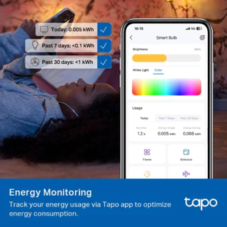 TAPO L535E หลอดไฟอัจฉริยะWiFi หลากสี Smart WiFi Light Bulb,Multicolorสีสันสดใสไร้ขีดจำกัด