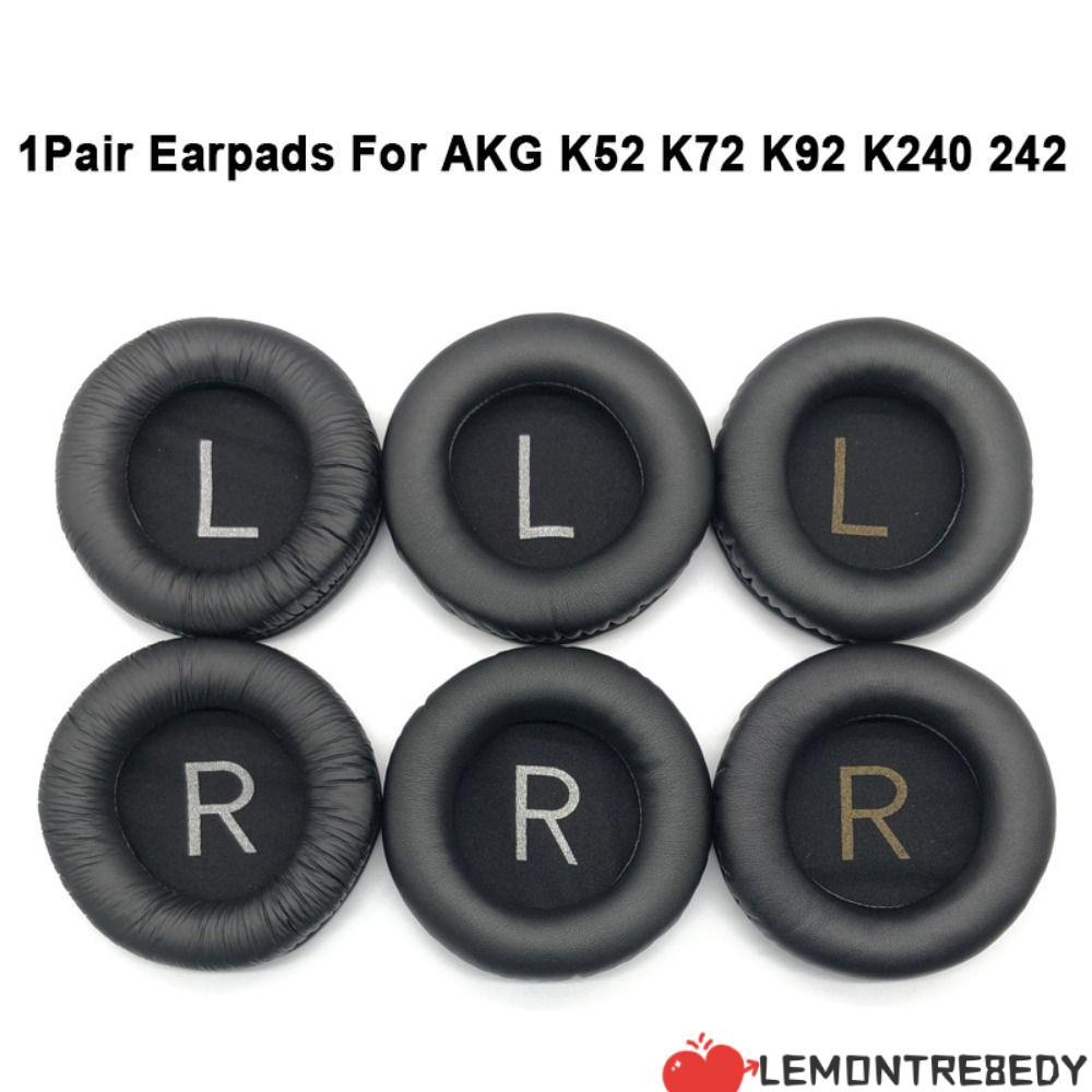 LEMONTRE8EDY 2 ชิ้นแผ่นรองหูฟังหูฟังชุดหูฟังแผ่นรองหูฟังสําหรับ AKG K52 K72 K92 K240 242