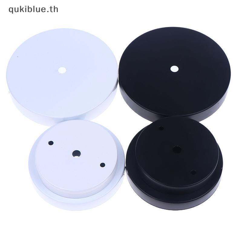 Qukiblue 10/12/15 ซม.สีขาวโลหะเพดานแผ่น Mount Wall Sconce ฐาน LED Vintage จี้โคมไฟแผ่นฐานเพดาน Canopy TH