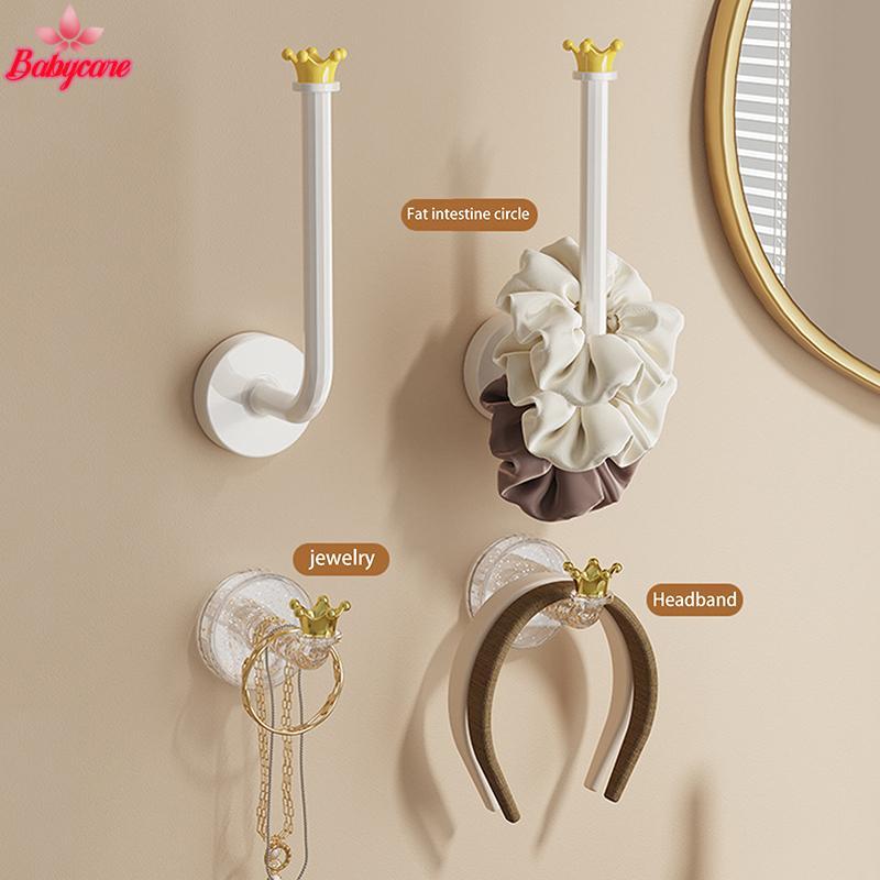 <BYCE-t> Crown เชือกผมติดผนัง Scrunchy Holder Ra เครื่องประดับอเนกประสงค์ Nelace สร้อยข้อมือ Organizer Stand Wall Key Hanger Hook