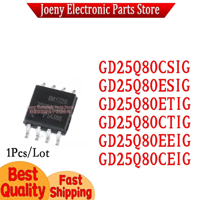 5PCS GD25Q80CSIG GD25Q80ESIG GD25Q80ETIG GD25Q80CTIG GD25Q80EEIG GD25Q80CEIG GD25Q80 SOP ชิป ic