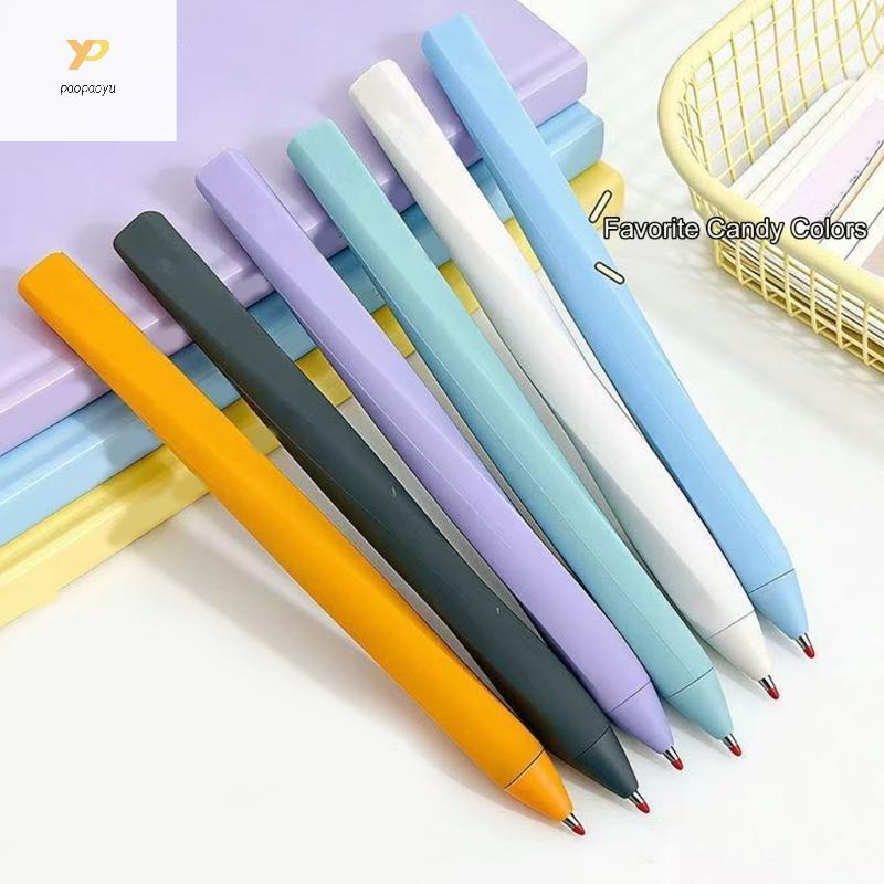 PPY Ergonomic Grip ปากกาเจลพลาสติก Twist Action ปากกาเจล 0 5 มม.สําหรับนักเรียน Journaling หมายเหตุถ่ายภาพโรงเรียนอุปกรณ์สํานักงาน