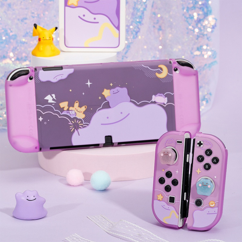 Kit De Capa Nintendo Switch Para E Oled , Acessórios Com De Doca 2 , Rígida Joy-Con 2 Tampas De Pole