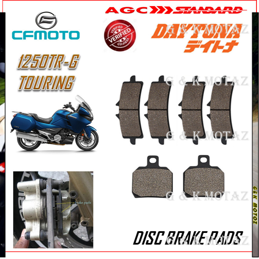 CFMOTO แผ่นดิสก์เบรค 1250TR 1250TR-G TOURING สีดําคุณภาพ G&K