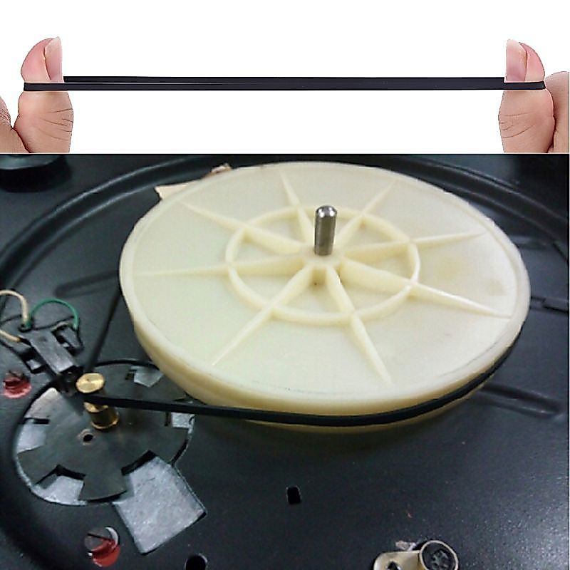 3mm Wide Flat Drive Belt Turntable Rubber Belt for LP Vinyl Record Player Phono