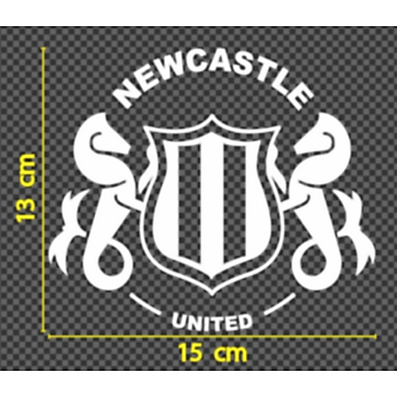 สติกเกอร์ ตัด ไดคัท ทีม ฟุตบอล นิวคาสเซิล 13 x 15 ซม. ลายใหม่ Newcastle United FC football club football team Soccer