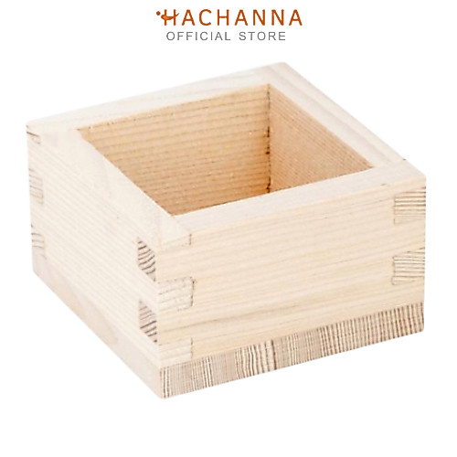 กล่องไม้ 8x8x5 ซม  กล่องไม้ใส่สาเก