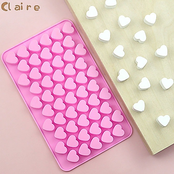 COD แม่พิมพ์ซิลิโคน รูปหัวใจรัก พิมพ์อบขนม / ช็อคโกแลต 55 เซลล์ Claire