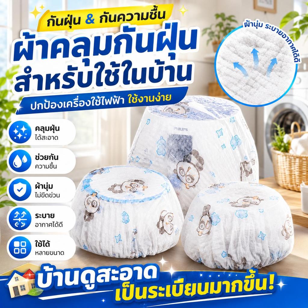 ผ้าคลุมกันฝุ่นถุงยางยืด ผ้าคลุมเครื่องใช้ไฟฟ้าในบ้าน กันความชื้นไม่ขีดข่วน ใช้งานง่าย ช่วยป้องกันฝุ่นและสิ่งสกปรก