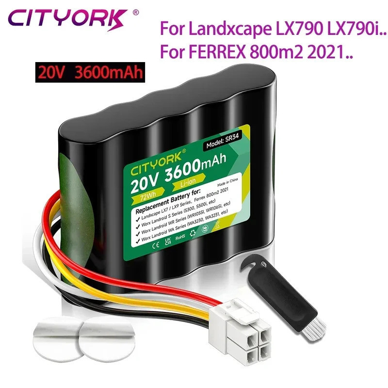 20V 3600mAh แบตเตอรี่ทดแทนสําหรับ Landxcape LX790 LX790i LX792 LX795 LX796 LX797 LA0001 LA0002 สําหร