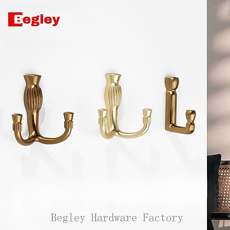 Simple French Coat Hook Closet Hook Hidden Door Back Coat Zinc Alloy High-End Wall Hook