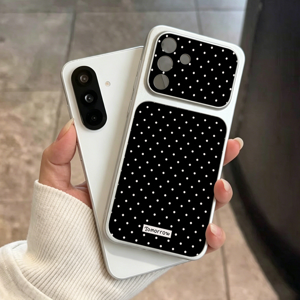 ลายจุดสีขาว เคส For Samsung A27 A37 A57 S26 A07 A17 A56 A36 A06 A16 A35 A55 A15 เคสโทรศัพท์หนังแกะ เคสโทรศัพท์ เคสมือถือ