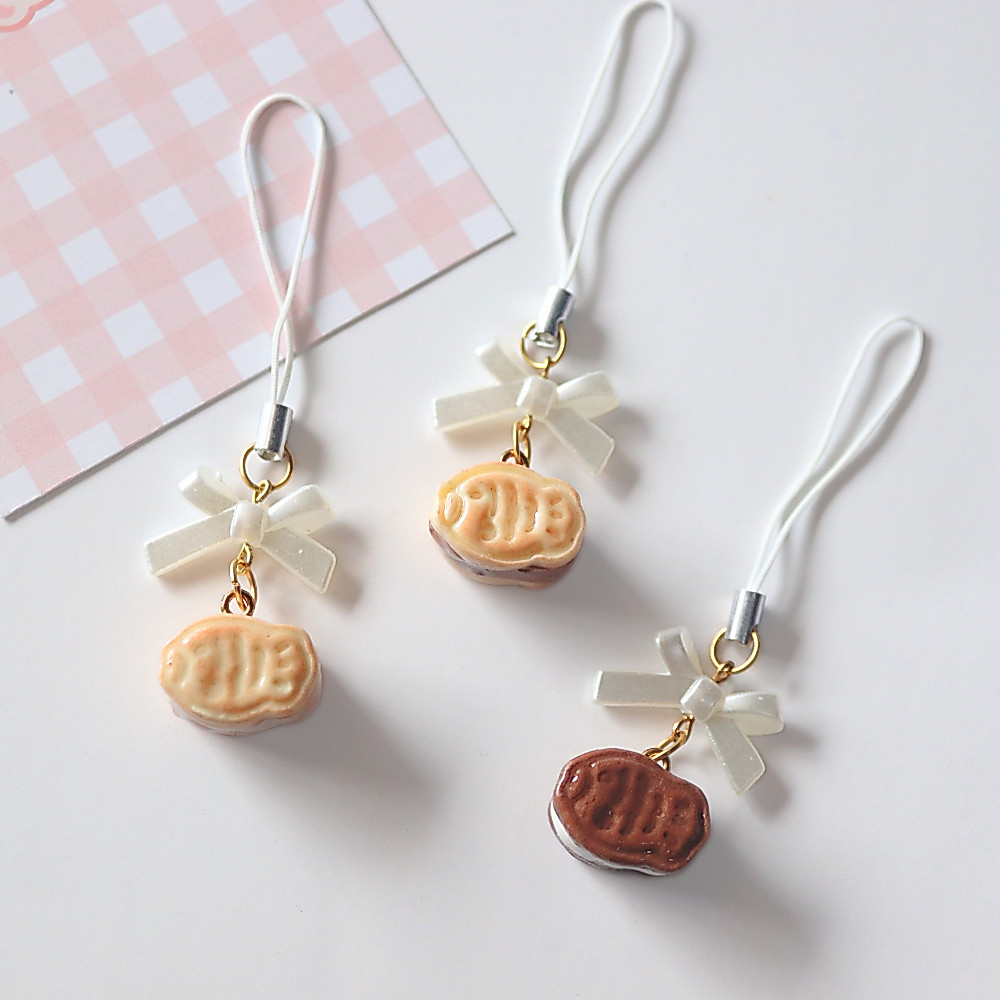 พวงกุญแจ Trinkets Clay Taiyaki Phonecharm แฮนด์เมด