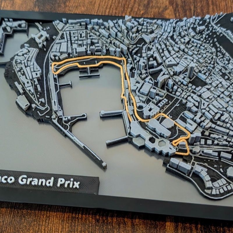 Track Model F1 Monaco Grand Prize Shanghai International Track 3d Printing Model Car Model F1 Deskto