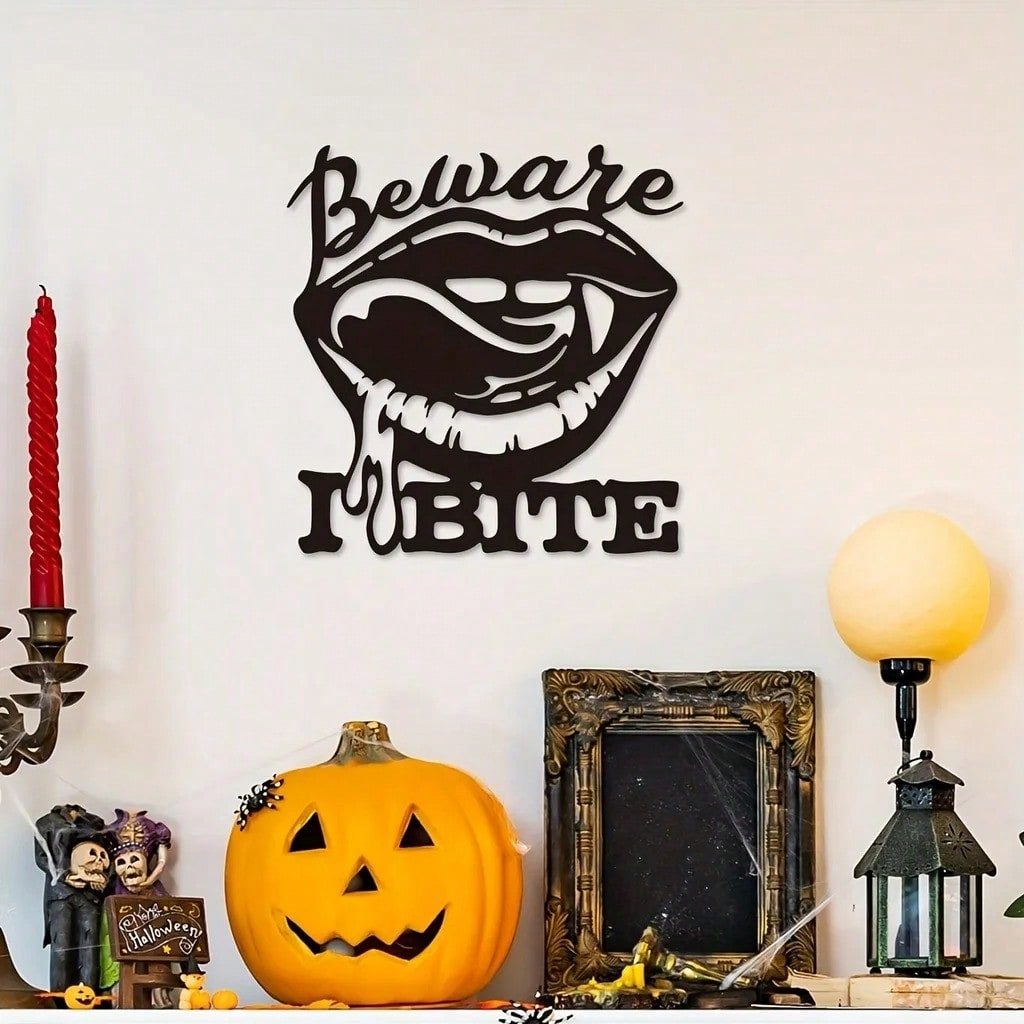 CIFbuy Vampire Lip Bite Metal Wall Art ของขวัญตกแต่งห้องนอนสร้างสรรค์