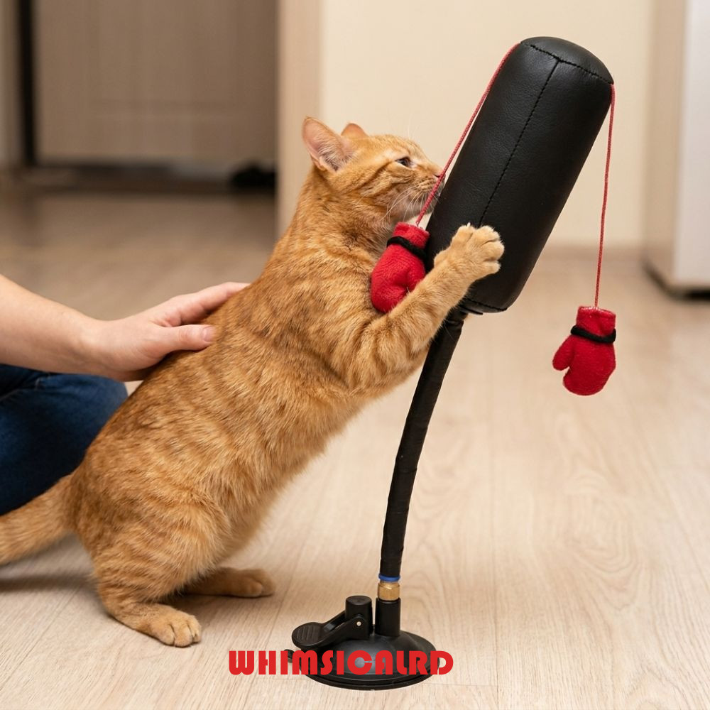 WHIMSICALRD ของเล่นแมว,ถ้วยดูดSelf-standของเล่นถุงเจาะสัตว์เลี้ยง,ทนทานScratch Resistance Bite Resistance Scratch Trainer Interactiveของเล่นแมวใช้ในบ้าน