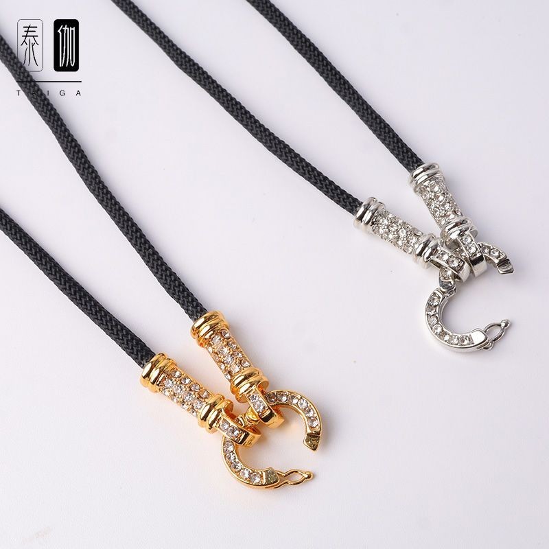 โซ่พระไทยประดับเพชร buc Thailand Amulet chain Diamond Quick Release Buckle Rope Universal Buckle Tha