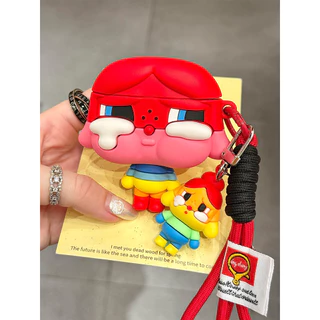 สุนัขร้องไห้สายรุ้งสไตล์ไทยสําหรับ AirPods4 เคสหูฟัง AirPods pro2 ไร้สายบลูทูธนุ่ม 1/2 ซิลิโคน AirPods3 ฝาครอบป้องกันการตก Pro2