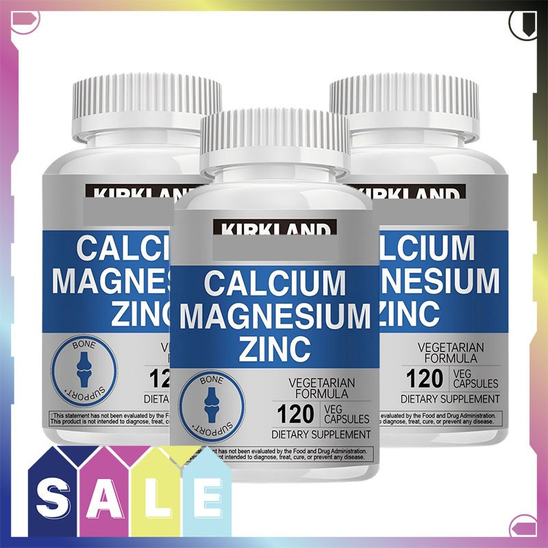 KIRK Calcium Magnesium Zinc Capsule แคลเซียม 1000mg แมกนีเซียม 400mg สังกะสี 15mg