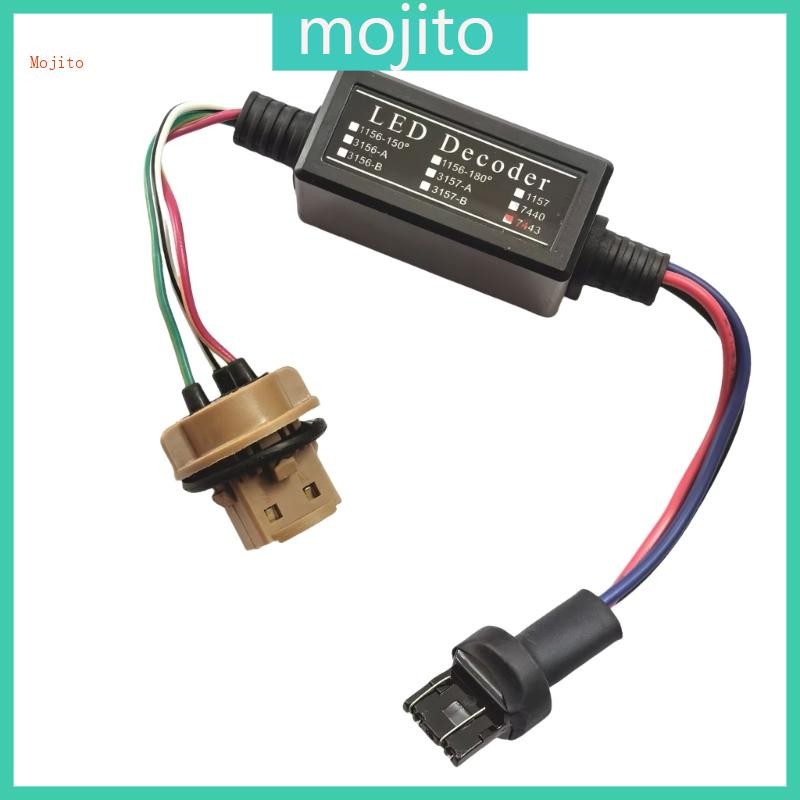 Mojito T20 7443 ตัวถอดรหัส LED เครื่องกําจัดความผิดพลาดสําหรับไฟเลี้ยวไฟเบรคออก