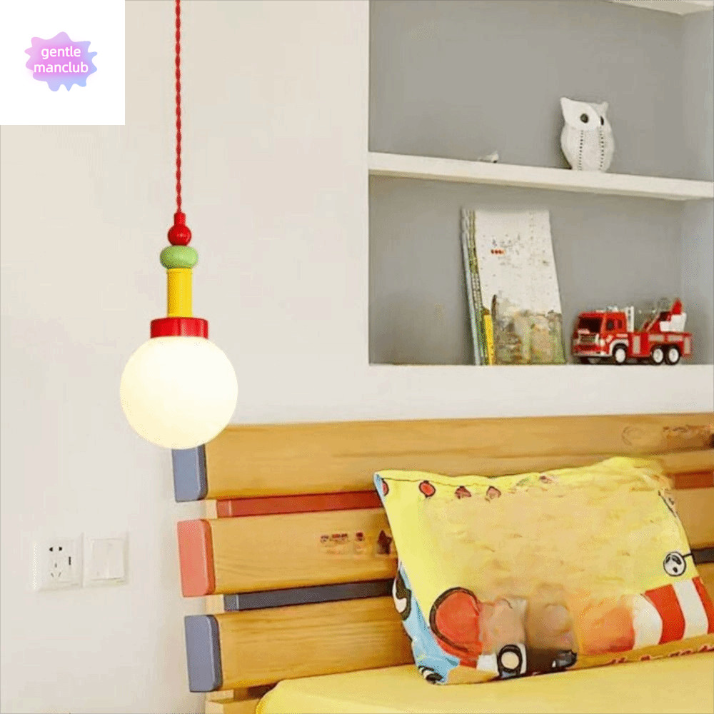 GENTLEMANCLUB ไฟจี้หลากสี,แก้วบอลสีแดงสีเหลืองสีฟ้าโคมไฟเพดานนอร์ดิก,ไฟ Led G9 Bulb Modern|ออกแบบโคม