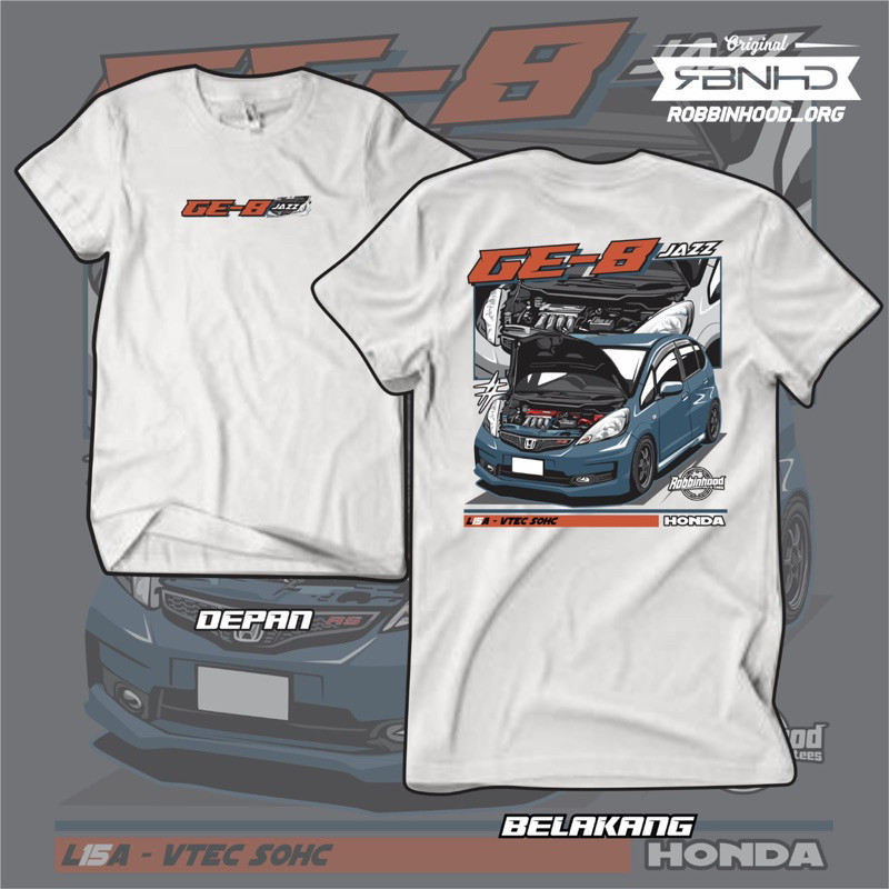 เสื้อยืด Jazz GE8 Jazz RS Jazz Fit Club Modification Racing