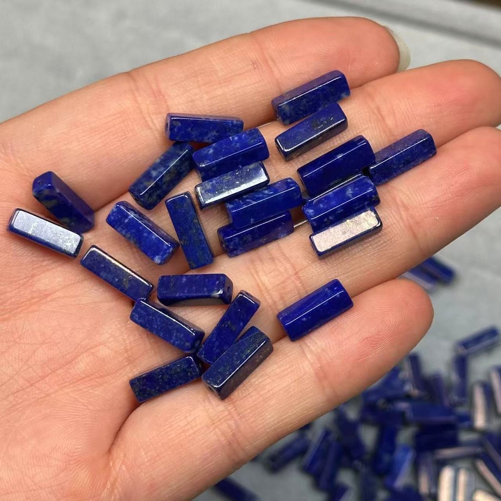 ลูกปัด Lapis Lazuli แท่งธรรมชาติ เครื่องประดับSVW0