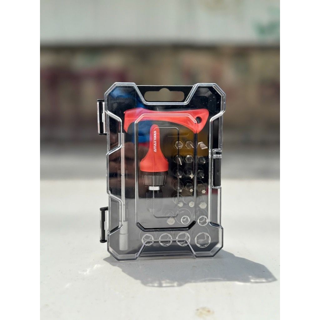 AMAXTOOLS CBTV-24 ชุดไขควงรูปตัว T 2 ทิศทาง 24 ชิ้น