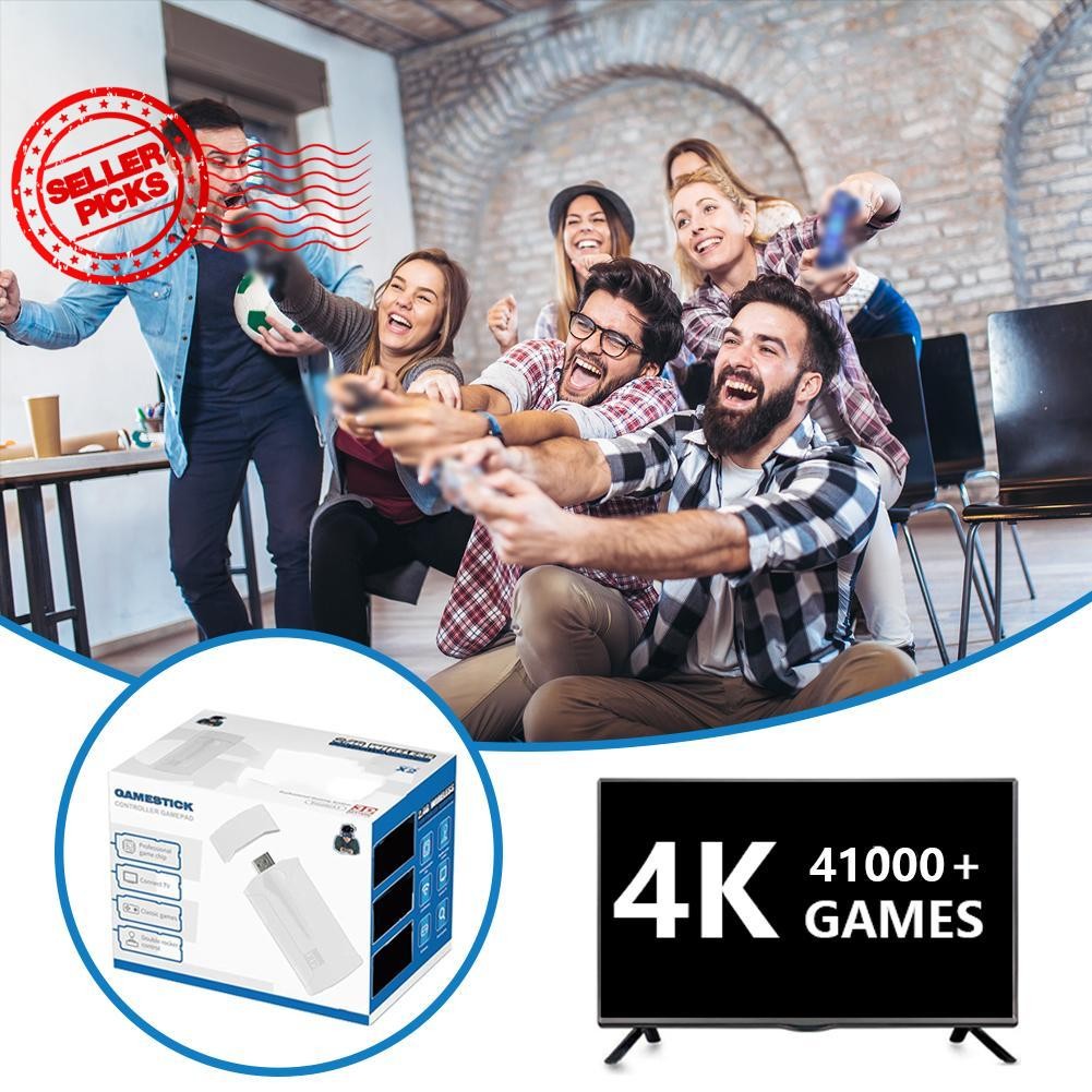 M8puls 4k Hd Retro อาเขตทีวีเกมคอนโซล 64g/128g 40000 + เกมไร้สาย Handle B2r1