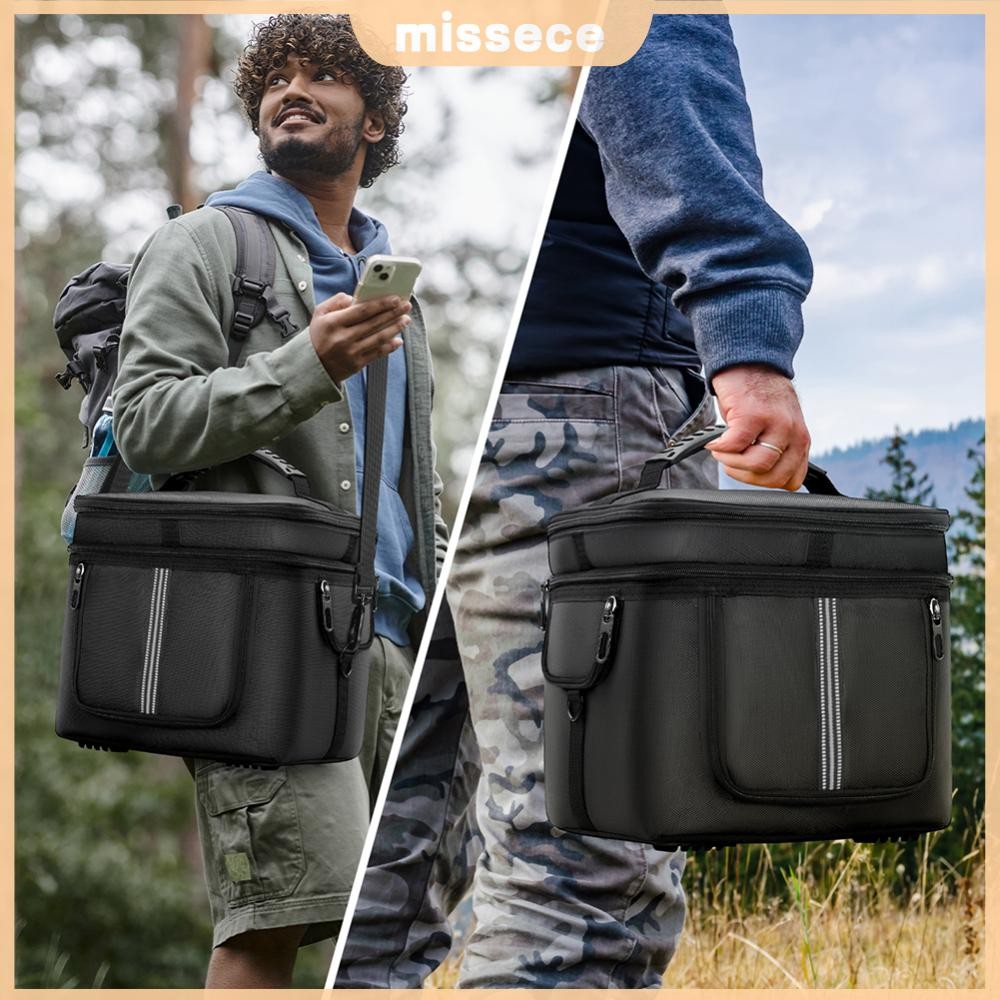 เคสกระเป๋ากันน้ํากระเป๋าเดินทางกระเป๋าหลายช่องพร้อมสายสะพายไหล่และมือจับสําหรับ Ecoflow River 2 Pro 