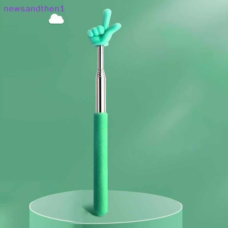 Newsandthen1 Retractable Teacher Pointer Finger Design StainlessSteel Telescopic School การสอน Point