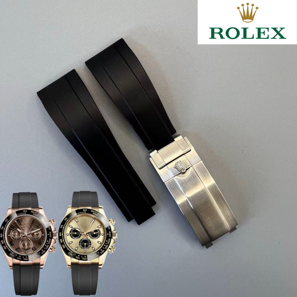 20 มม.21 มม.ยางซิลิโคนสําหรับนาฬิกา Rolex Daytona Submariner GMT-Master Explorer II สายนาฬิกาสปอร์ตก