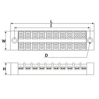 [ 1 ชิ้น ] TB2504 เทอร์มินอล 4 ช่อง 4P 25A 600V TB Terminal Block Screw Terminals 25แอมป์ เทอร์มินอลต่อสายไฟ Circuit ...