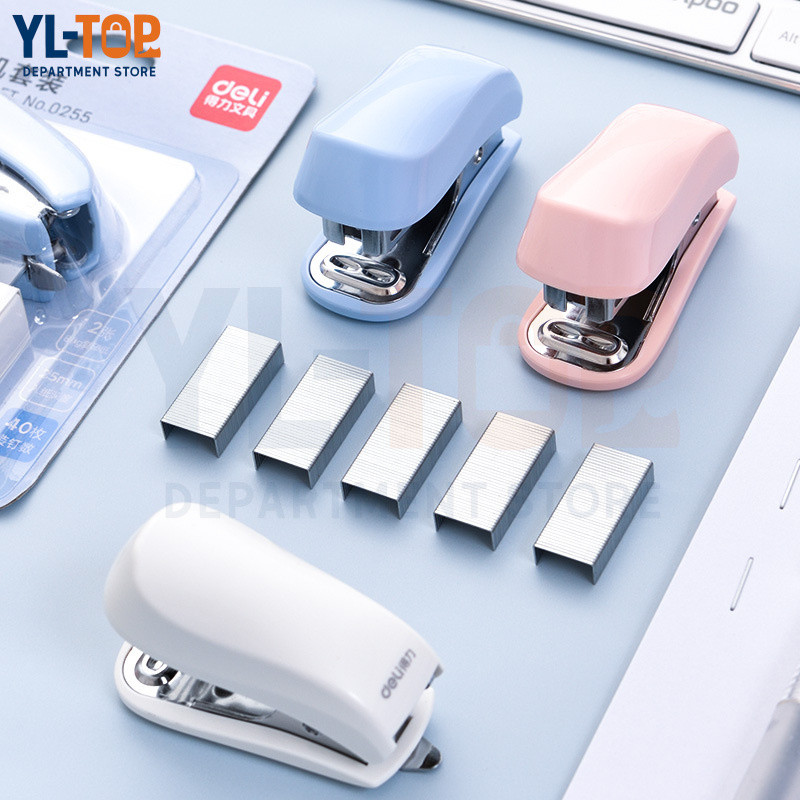 ชุดที่เย็บกระดาษ ที่เย็บกระดาษแบบพกพา เครื่องเขียนสำนักงาน อุปกรณ์การเรียน ชุดที่เย็บกระดาษ (หลากหลายสไตล์)