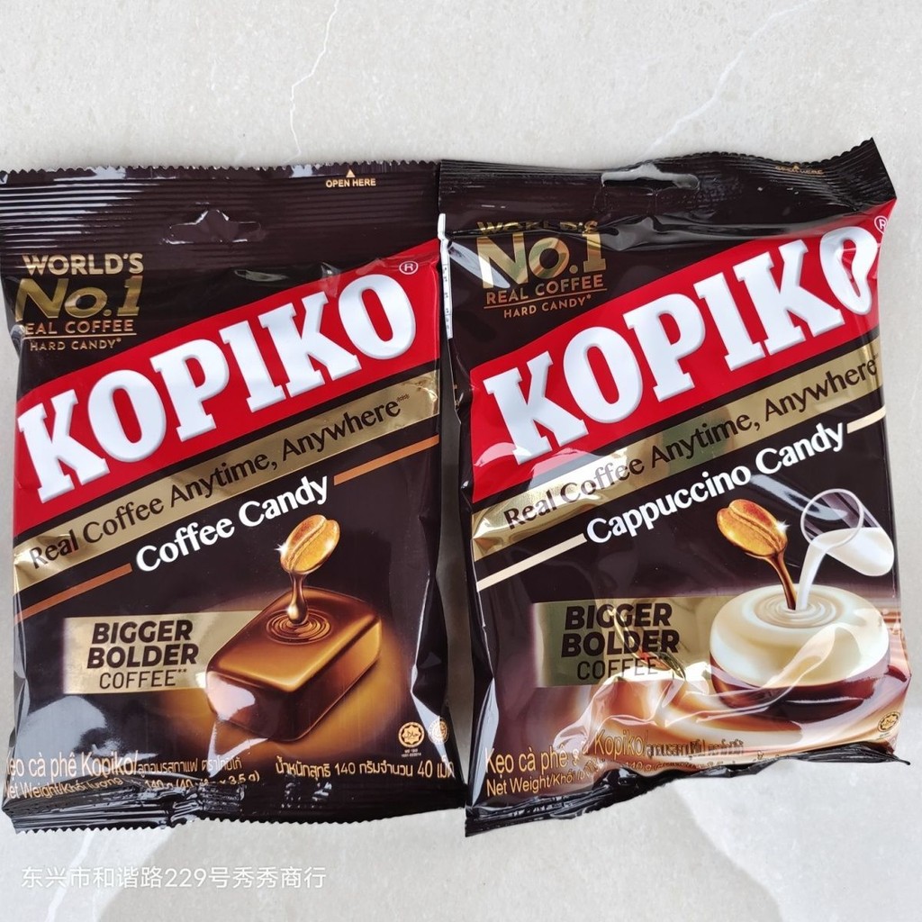 ยอดนิยม KOPIKO อินโดนีเซียนําเข้ารสดั้งเดิมกาแฟ Candy Cappuccino One Bag 40 แคปซูล 140g ละครเกาหลีสไ