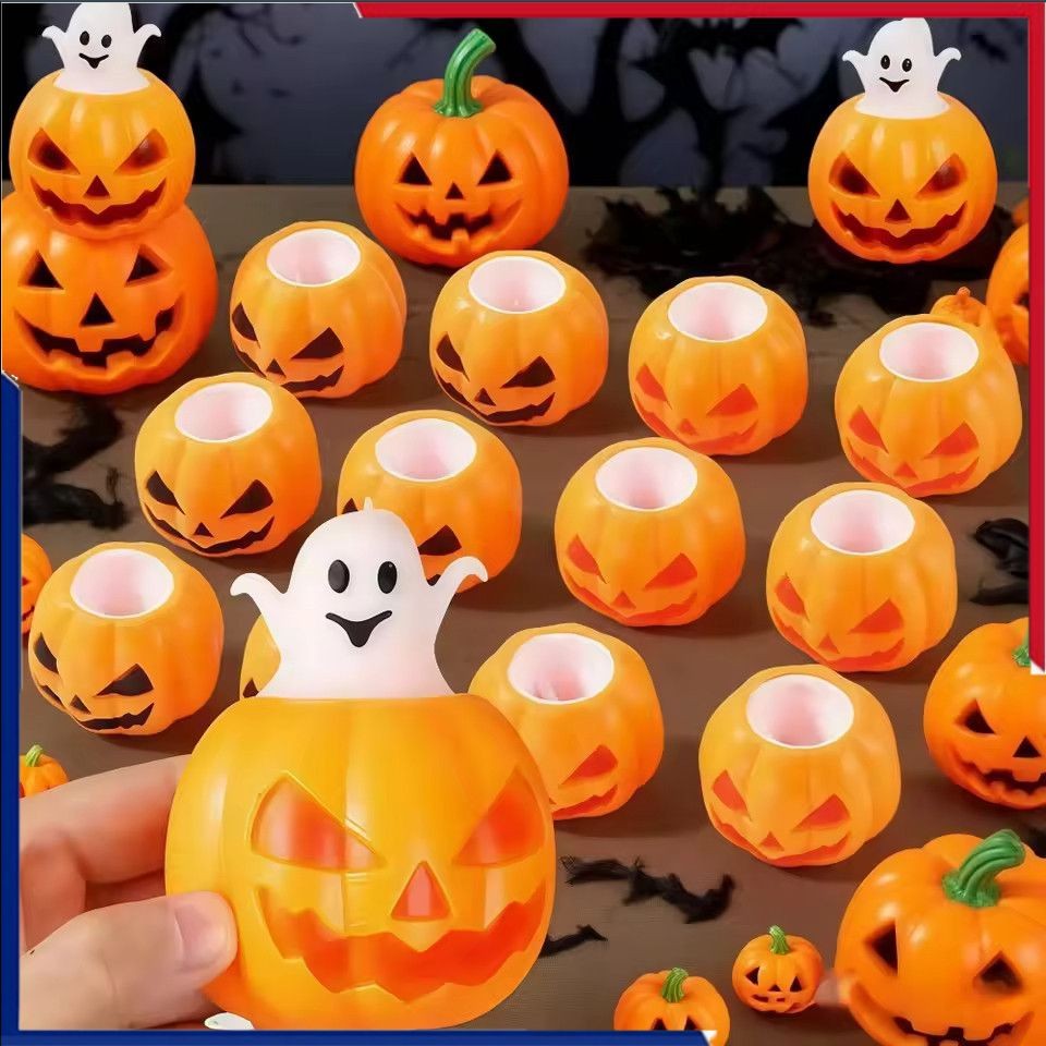 ผีบีบฟักทองตลกๆ สำหรับปาร์ตี้ฮาโลวีน ปาร์ตี้คาร์นิวัล ของขวัญวันฮาโลวีน 🎇