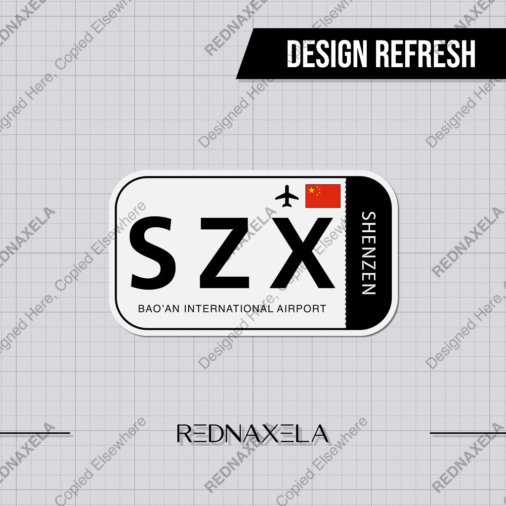 Baoan International Airport Vinyl Sticker รหัส SZX Sign Sticker