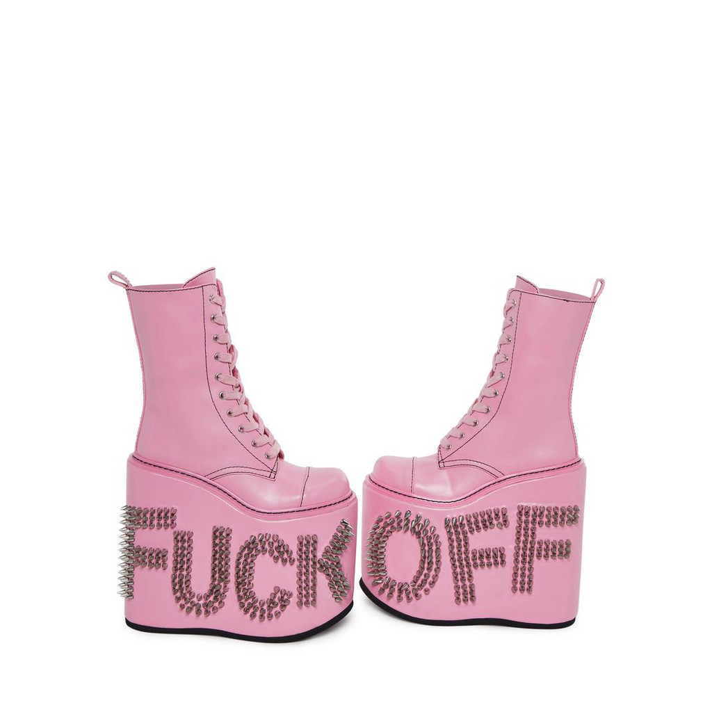 รองเท้าบูทสั้นผู้หญิง สไตล์โลลิต้า พังค์ ดาร์กโกธิค แฟชั่นคอสเพลย์ ส้นตึกสูง แต่งหมุดโลหะ ดีไซน์เท่ 