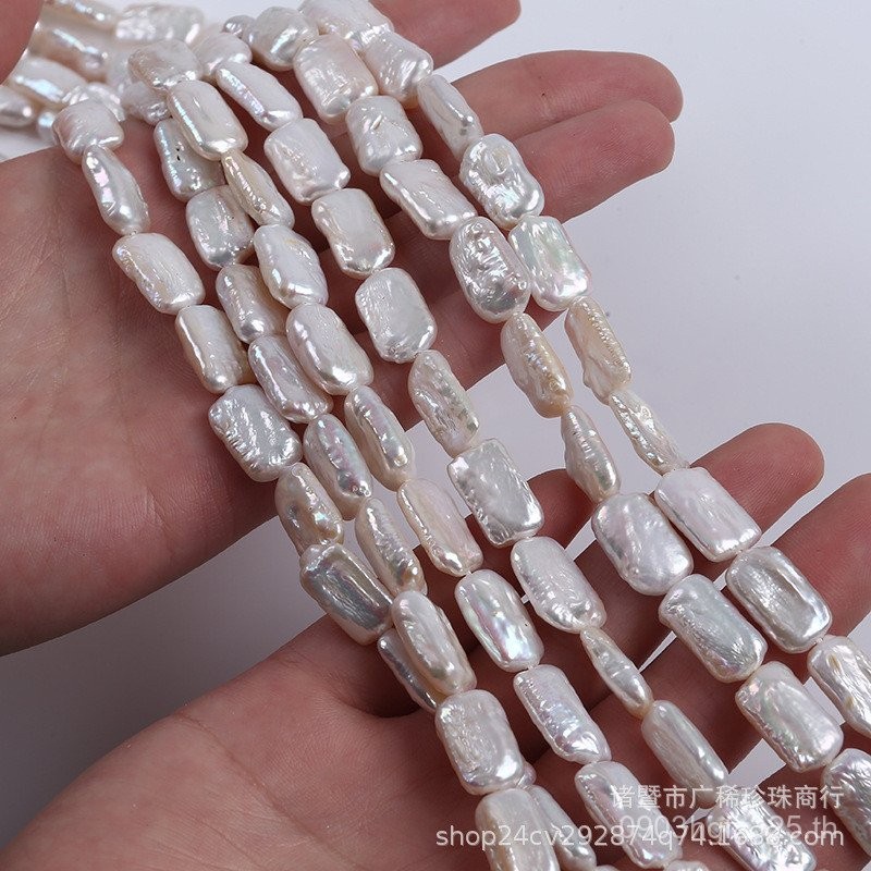 อุปกรณ์ทำสร้อยคอมุกและต่างหู มุกรูปทรงพิเศษ พร้อมลูกปัดธรรมชาติน้ำจืด FSE1