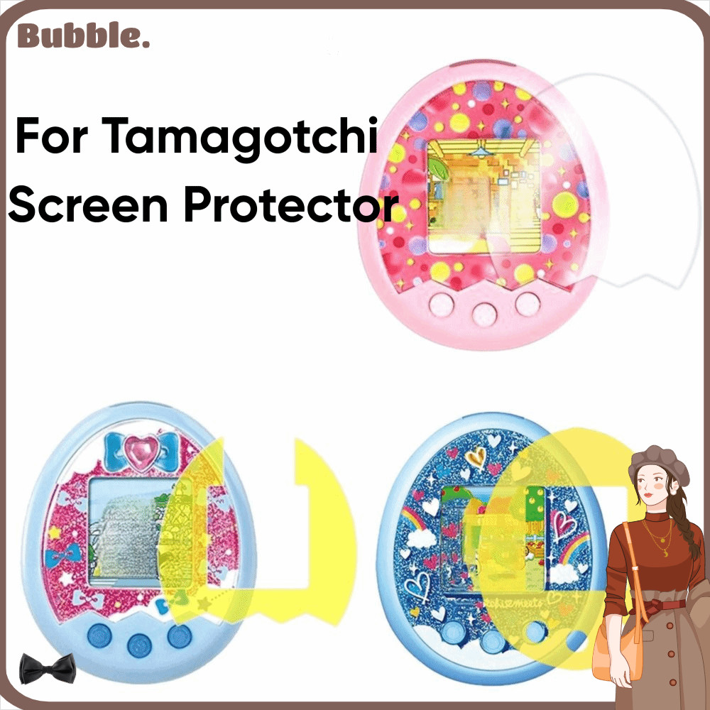 BUBBLE ฟิล์มป้องกันหน้าจอ 2 ชิ้น HD Anti-scratch สำหรับ Tamagotchi Meets/Sweets/Mix Anniversary
