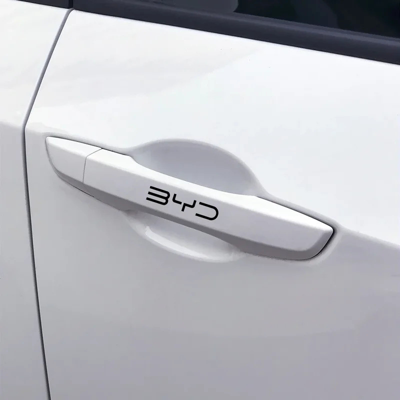 4PCS รถประตูสติกเกอร์อุปกรณ์เสริมสําหรับ BYD F3 E6 หยวน Plus Atto F0 G3 I3 Ea1 เพลง Max Tang Dmi 2di