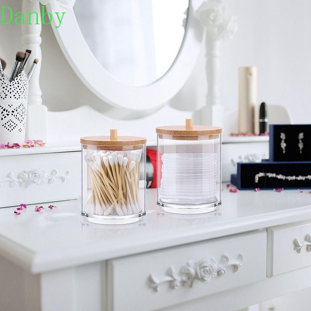 INGALA Qtips ผู้ถือแต่งหน้าเครื่องสําอางสําหรับอุปกรณ์ห้องน้ําคอนเทนเนอร์เก็บอะคริลิคห้องน้ํา Jars