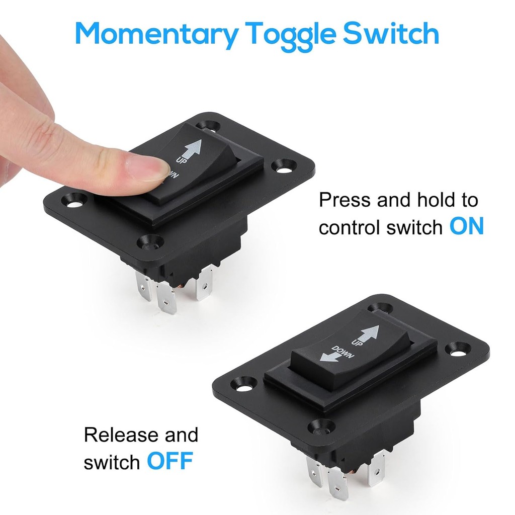 Linkstyle UP Down Momentary Reverse Switch, 2pcs 30A DPDT Polarity Reversing Momentary Switch สําหรั
