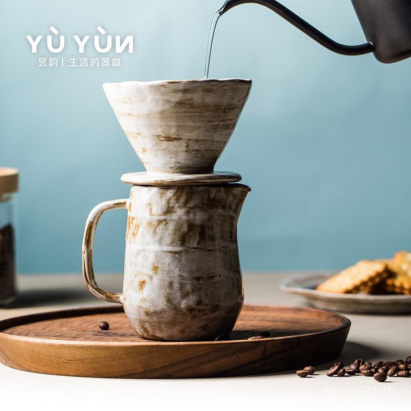 ขาย Yuyun Hand Brew ชุดเครื่องชงกาแฟกรองหยด Hand Brew Pot เซรามิค Sharing Pot V60 ถ้วยกรองอุปกรณ์กาแ