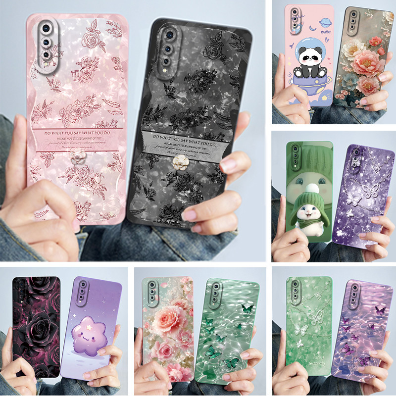 สําหรับ Vivo S1 1907 เคสโทรศัพท์แฟชั่นเรียบง่ายภาพวาดสีน้ํามันดอกไม้ซิลิโคนอ่อนนุ่ม Ultrathin ปลอกสําหรับ VivoS1 S 1 2019 กันกระแทกปกหลัง