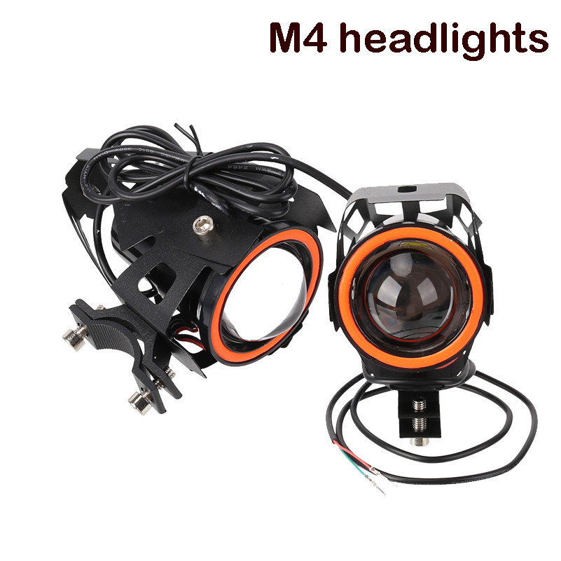LED Angel Eye Motorcycle Headlights Assisted Driving Light Mini LED Flashlight Motorcycle Headlights